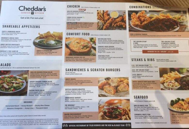 Cheddar's - Clarksville, TN menu_pic
