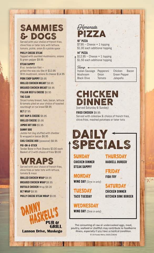 Danny Haskell's - Muskego, WI menu_pic