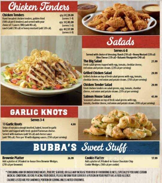 Bubba's 33 - Albuquerque, NM menu_pic