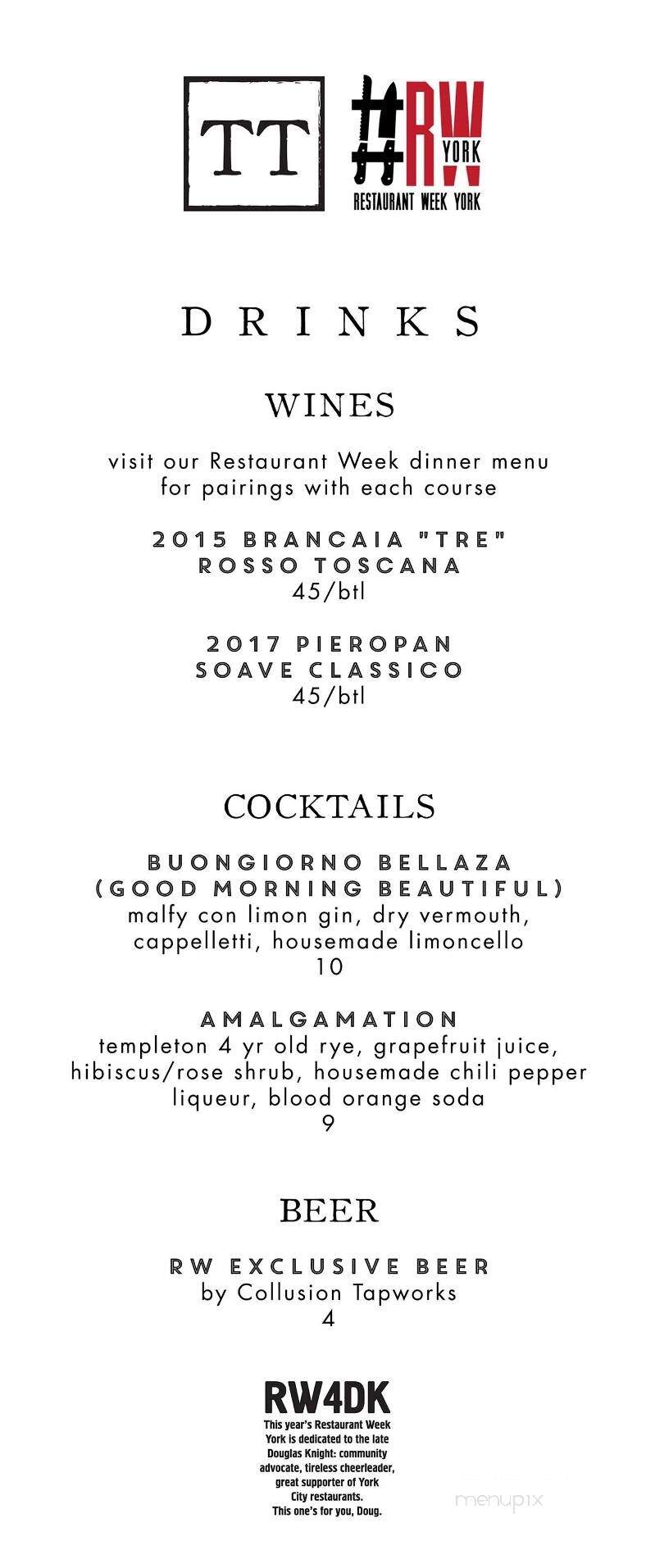 Tutoni's - York, PA menu_pic
