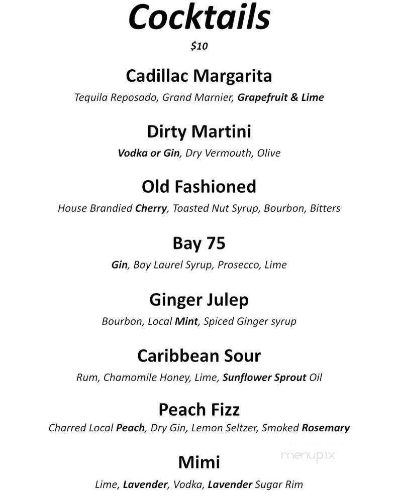 Backdoor Bistro and Wine Bar - Vacaville, CA menu_pic