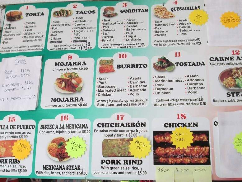La Preferida - Melbourne, FL menu_pic