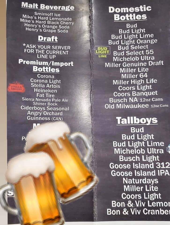 Scooters Bar & Grill - Anamosa, IA menu_pic