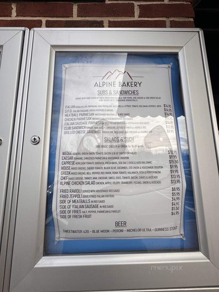 Alpine Bakery & Pizzeria - Alpharetta, GA menu_pic
