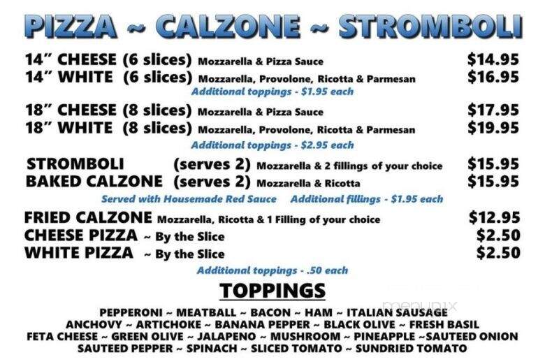 Alpine Bakery & Pizzeria - Alpharetta, GA menu_pic
