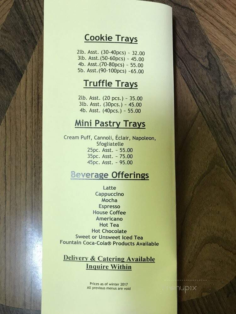 Alpine Bakery & Pizzeria - Alpharetta, GA menu_pic