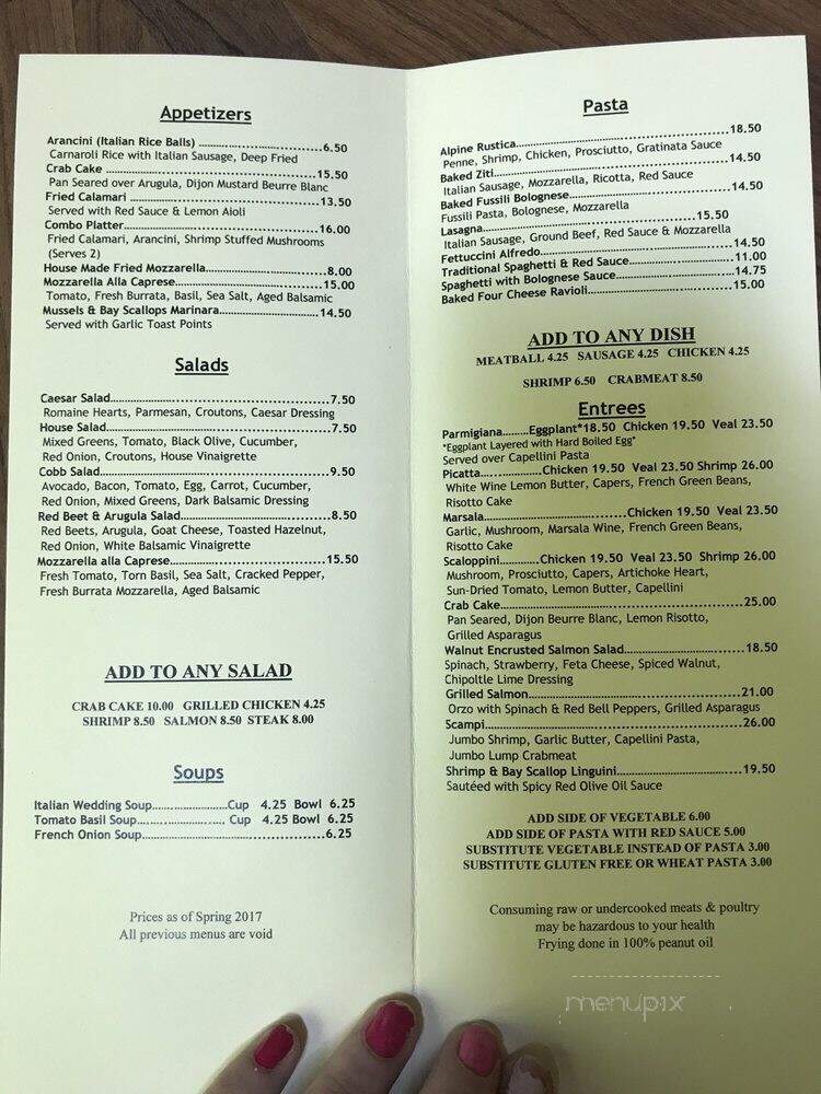 Alpine Bakery & Pizzeria - Alpharetta, GA menu_pic