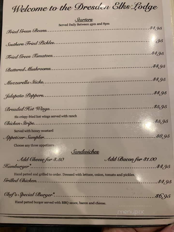 Dresden Elks Lodge - Dresden, TN menu_pic