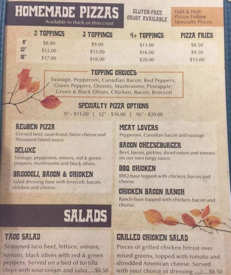 Lindsey Bar & Grill - Marshfield, WI menu_pic