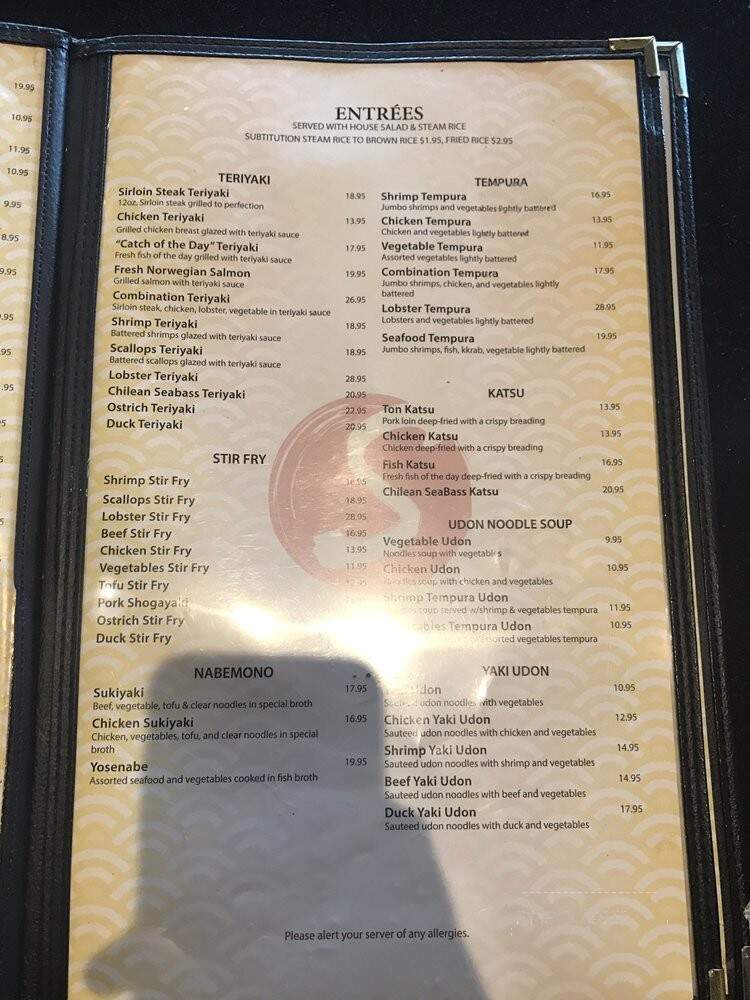 Saito's Japanese Steakhouse - Coconut Creek, FL menu_pic