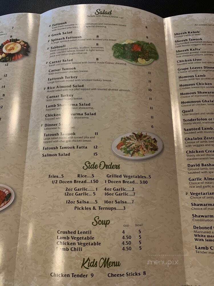 Sheesh Mediterranean - Livonia, MI menu_pic