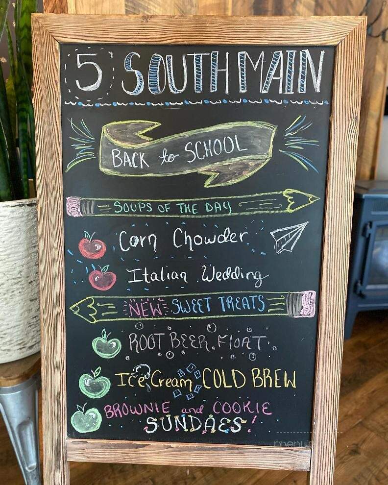5 South Main - Cohasset, MA menu_pic