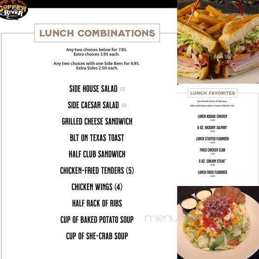 Copper River Grill - Greenville, SC menu_pic