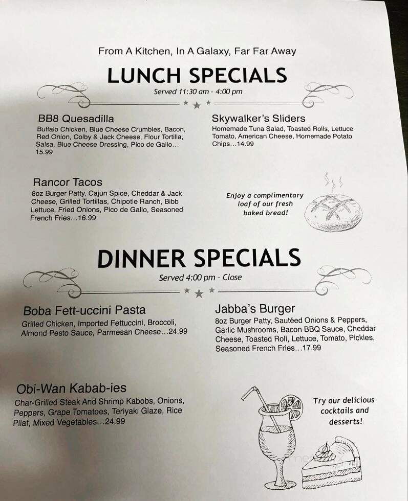 T-BONES Great American Eatery - Bedford, NH menu_pic