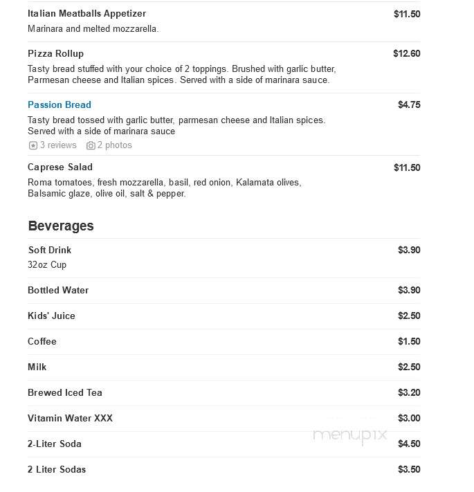Streets Of New York - Fountain Hills, AZ menu_pic