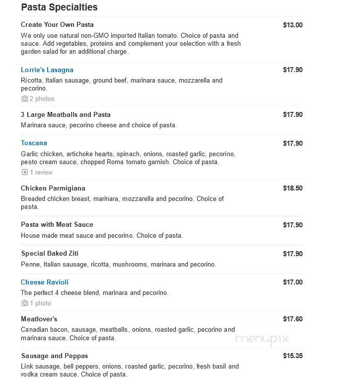 Streets Of New York - Fountain Hills, AZ menu_pic