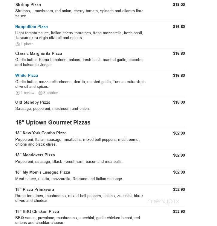 Streets Of New York - Fountain Hills, AZ menu_pic