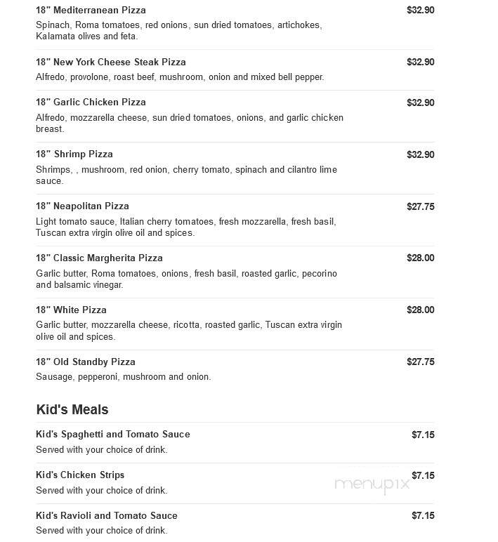 Streets Of New York - Fountain Hills, AZ menu_pic