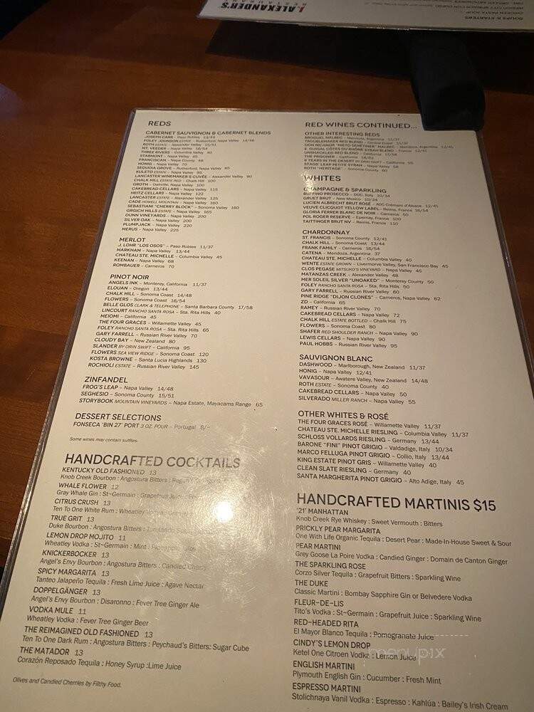 J. Alexander's - Boca Raton, FL menu_pic