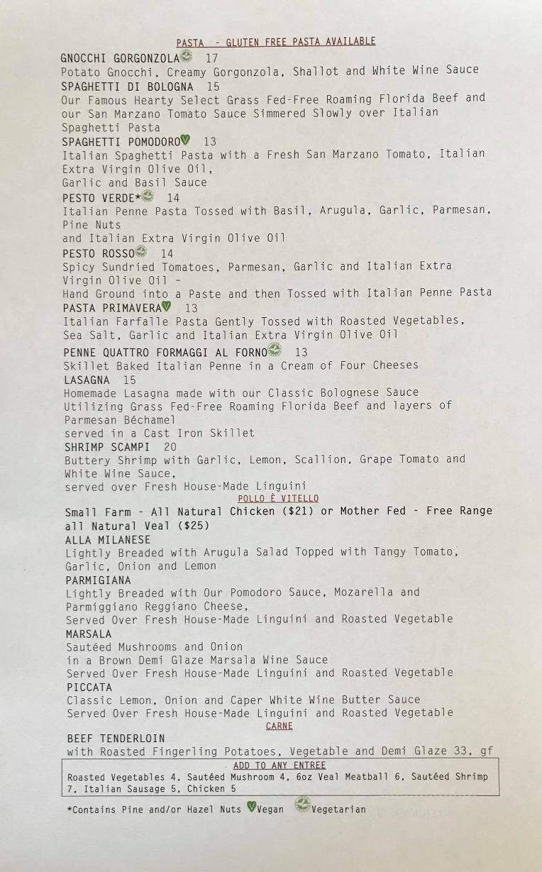 Pia's - Gulfport, FL menu_pic