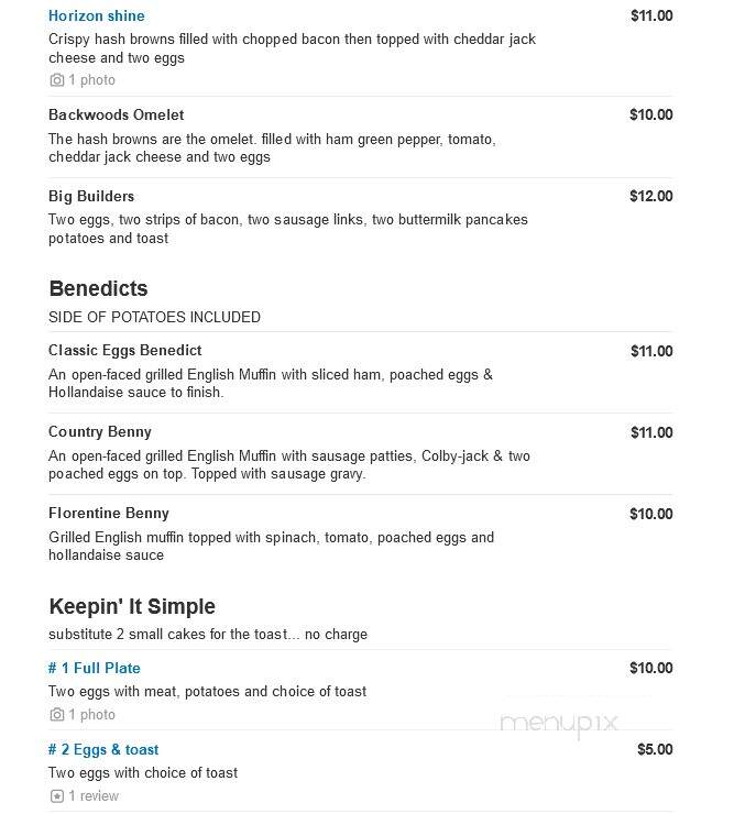 Murphy's Family Restaurant - Allendale, MI menu_pic