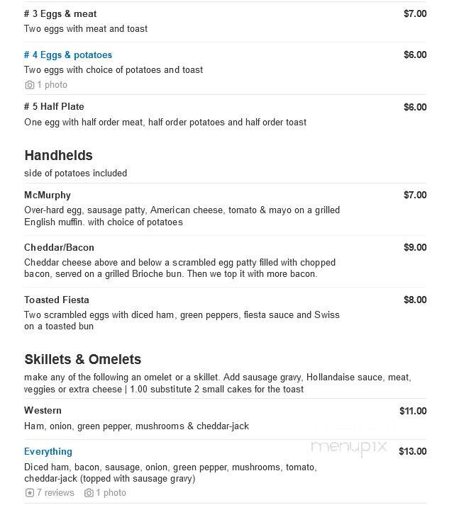 Murphy's Family Restaurant - Allendale, MI menu_pic