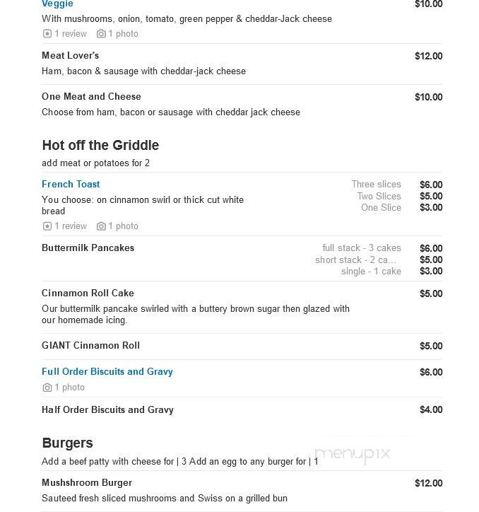 Murphy's Family Restaurant - Allendale, MI menu_pic