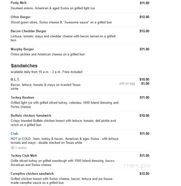 Murphy's Family Restaurant - Allendale, MI menu_pic