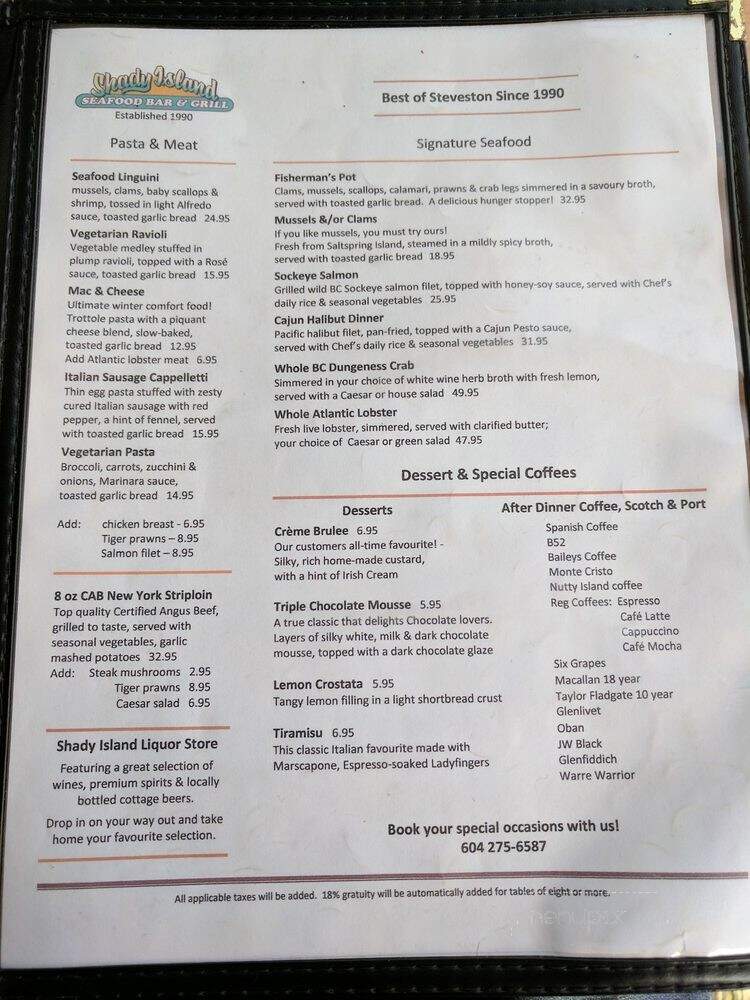 Shady Island Seafood Bar & Grill - Richmond, BC