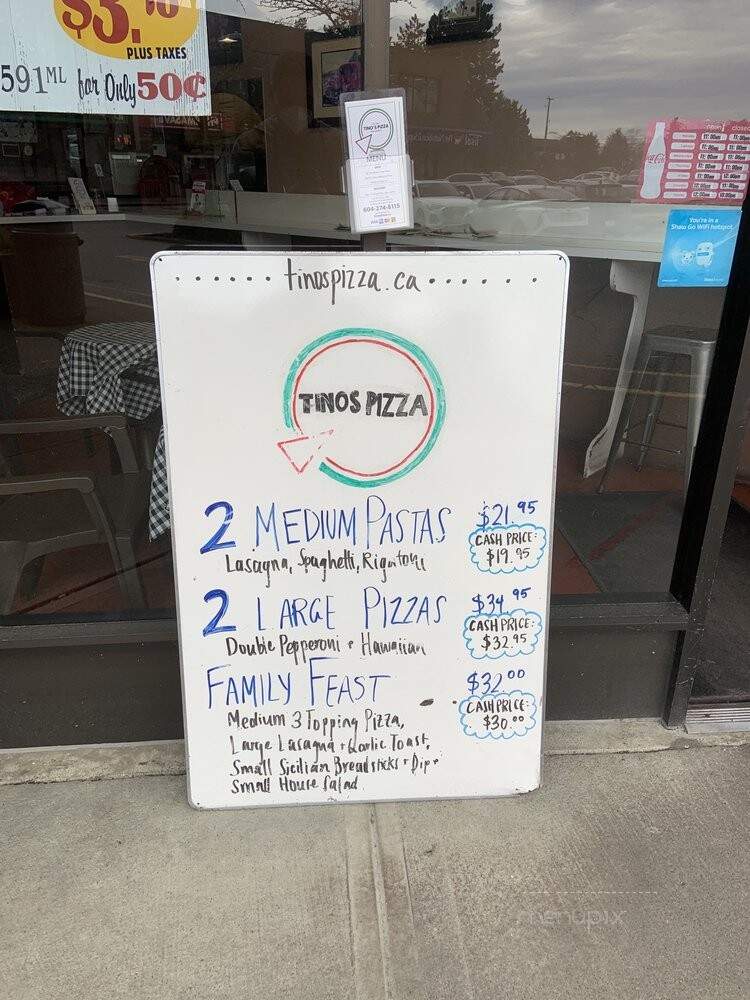 Tino's Pizza - Richmond, BC menu_pic
