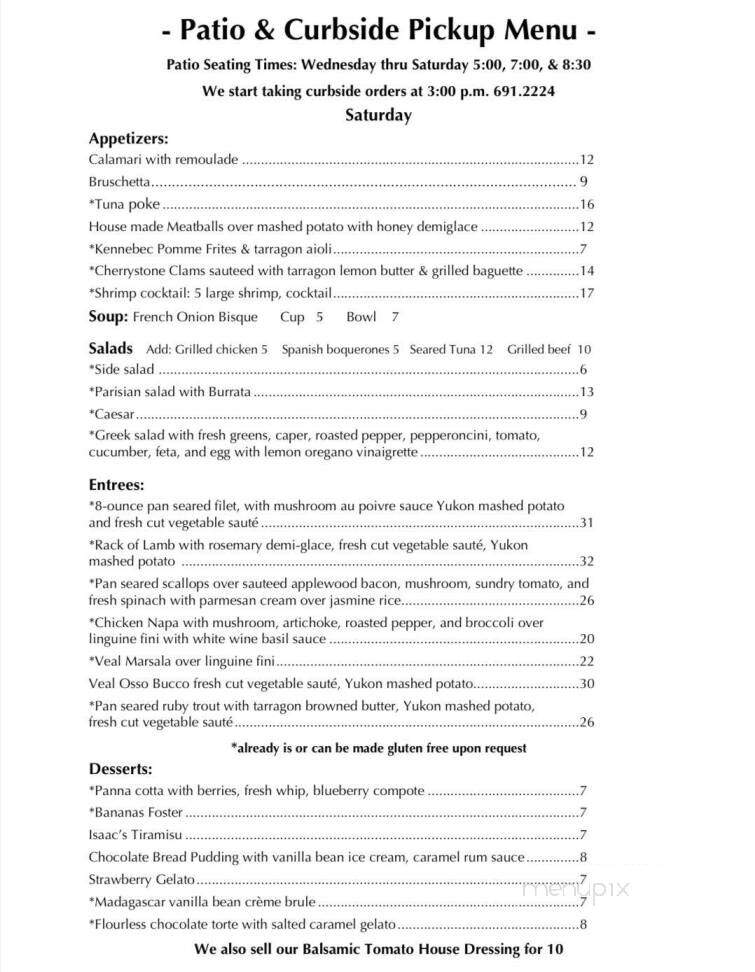 2 Chez - Peoria, IL menu_pic
