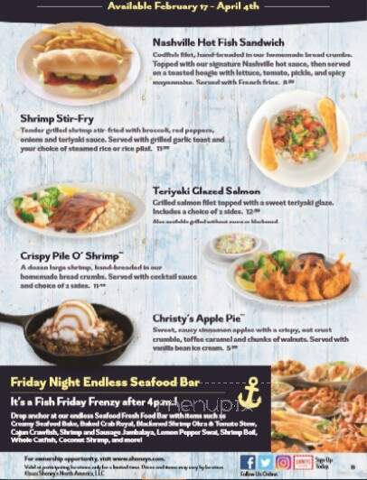 Shoney's - Morgan City, LA menu_pic