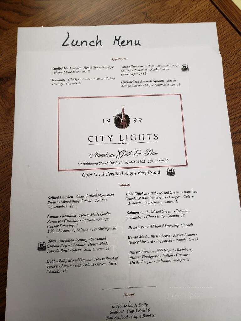 City Lights - Cumberland, MD menu_pic