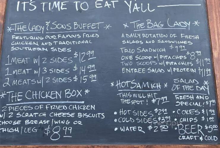 Lady & Sons - Savannah, GA menu_pic