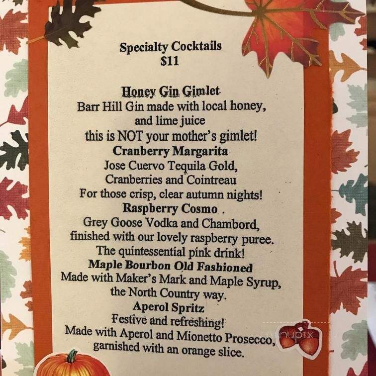 Chesterfield Inn - West Chesterfield, NH menu_pic