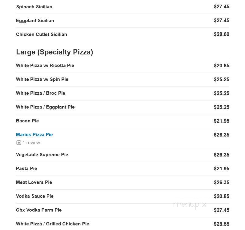 Mario's Famous Pizza - Bloomfield, NJ menu_pic