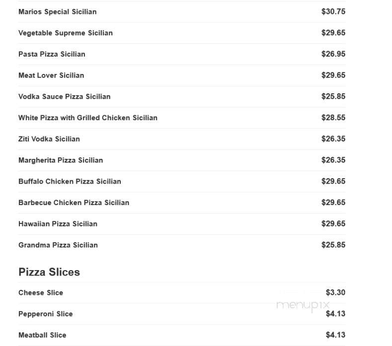Mario's Famous Pizza - Bloomfield, NJ menu_pic