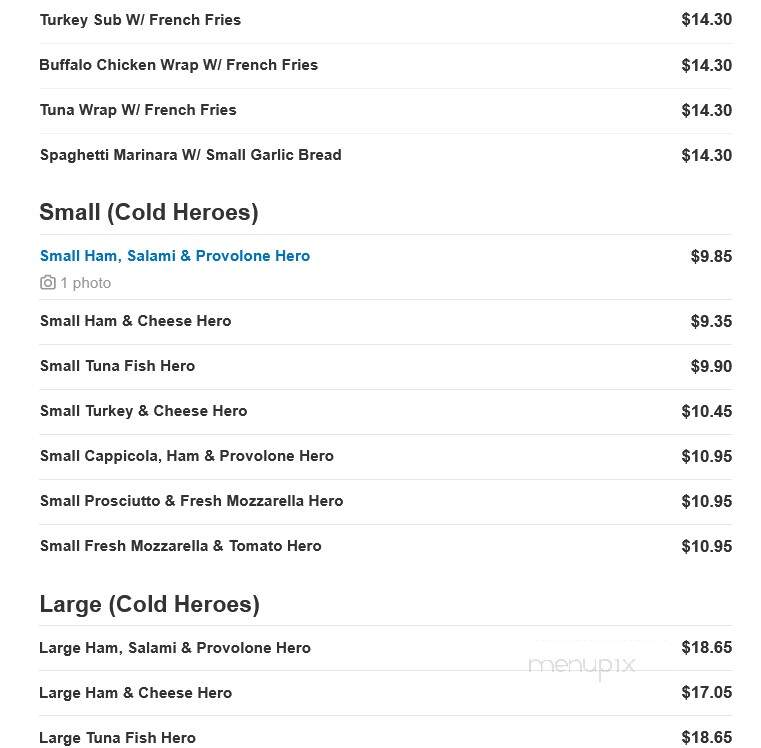 Mario's Famous Pizza - Bloomfield, NJ menu_pic