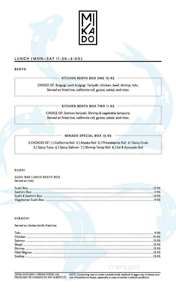 Mikado Restaurant - Glens Falls, NY menu_pic
