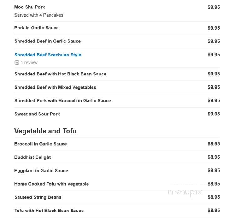 China Garden Inn Restaurant IV - Willow Grove, PA menu_pic