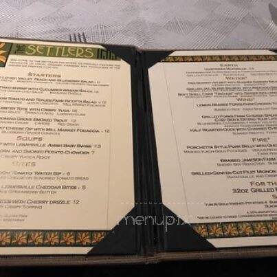 Settlers Inn - Hawley, PA menu_pic