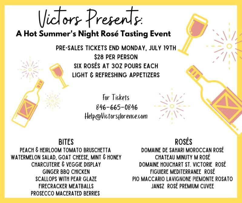 Victor's Bistro & Garden - Florence, SC menu_pic