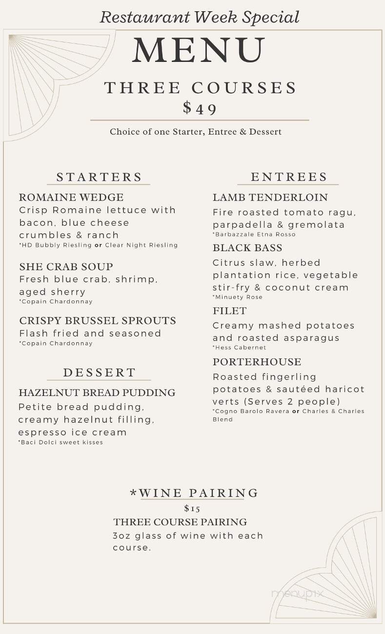 Victor's Bistro & Garden - Florence, SC menu_pic