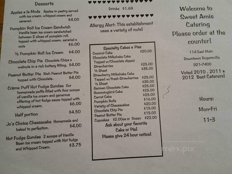 Sweet Tooth Cafe - Rogersville, TN menu_pic