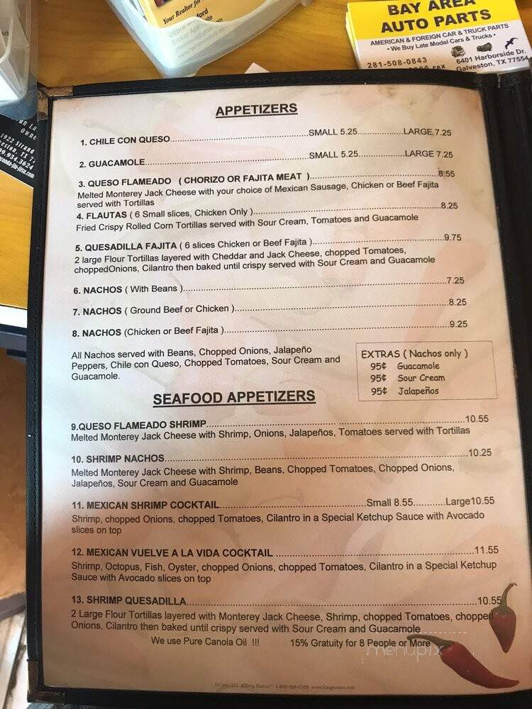 La Mixteca Mexican Restaurant - Galveston, TX menu_pic