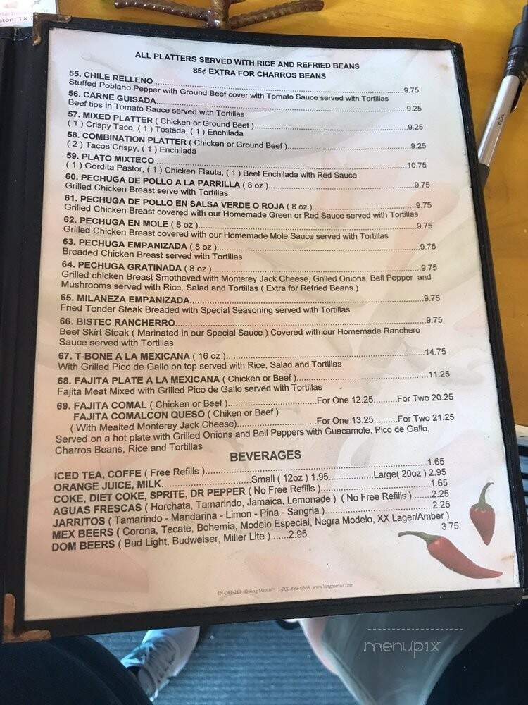 La Mixteca Mexican Restaurant - Galveston, TX menu_pic