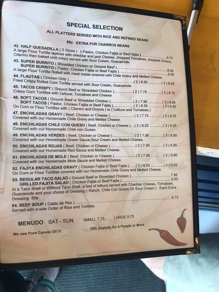 La Mixteca Mexican Restaurant - Galveston, TX menu_pic