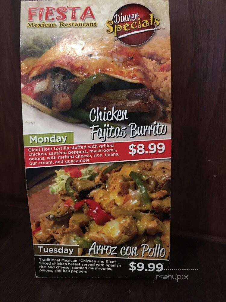 Fiesta Mexican Restaurant - Kennewick, WA menu_pic