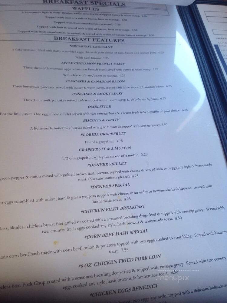 Pine Cone Restaurant - Johnson Creek, WI menu_pic