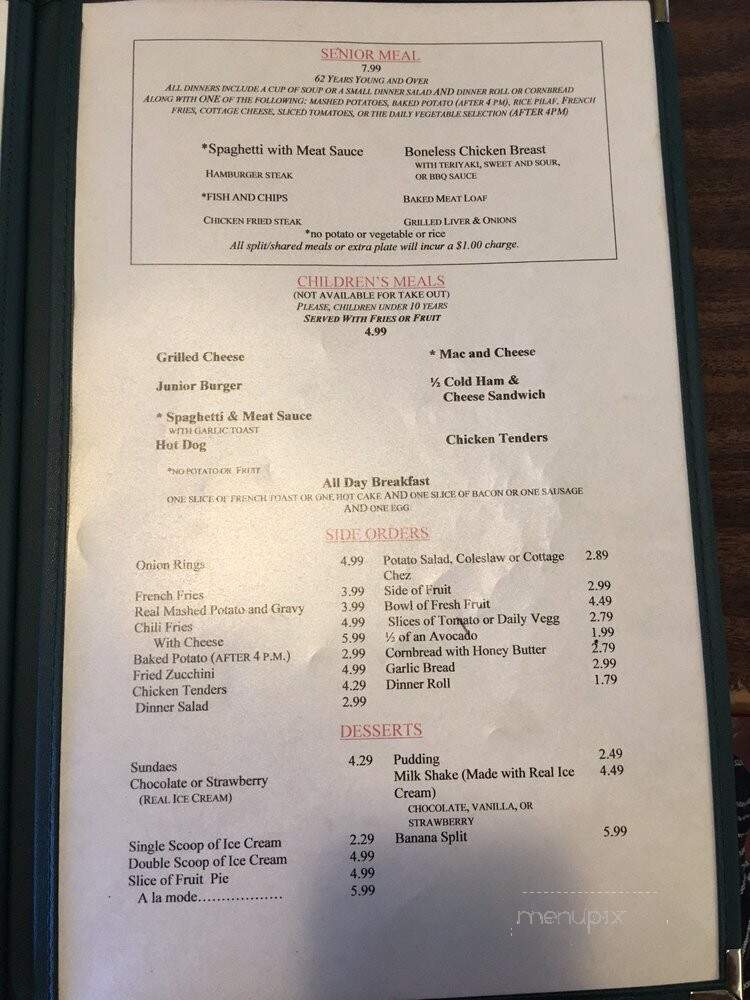 Fallbrook Cafe - Fallbrook, CA menu_pic